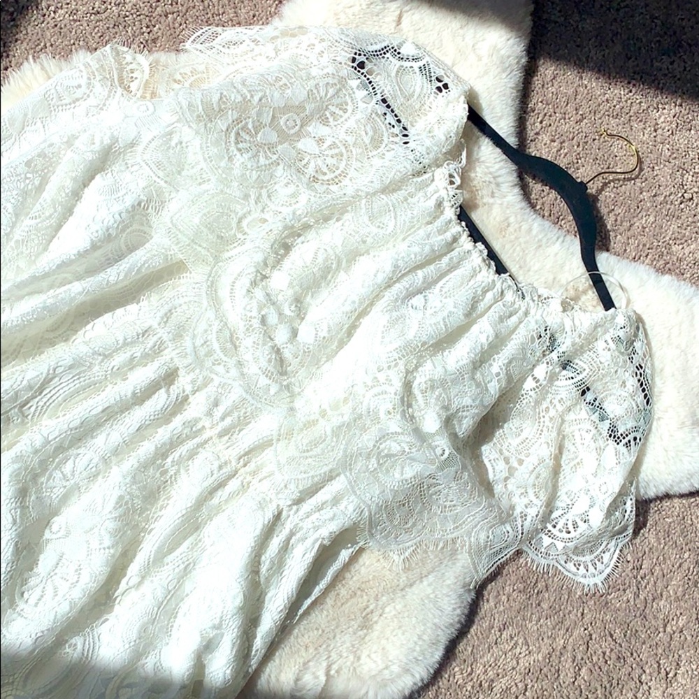 Boho Small White Charles Henry Summer Dress